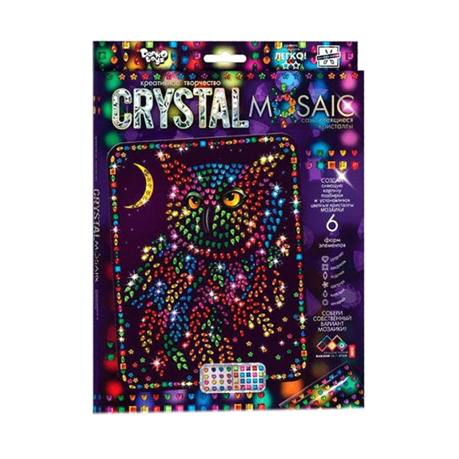 Набір для творчості Danko toys Crystal Mosaic Сова мініатюра