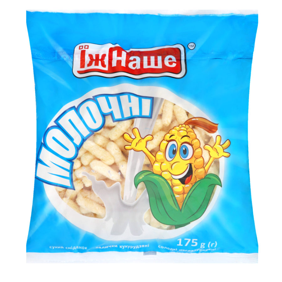 Палички кукурудзяні солодкі Їж Наше 175 г Молочні фото