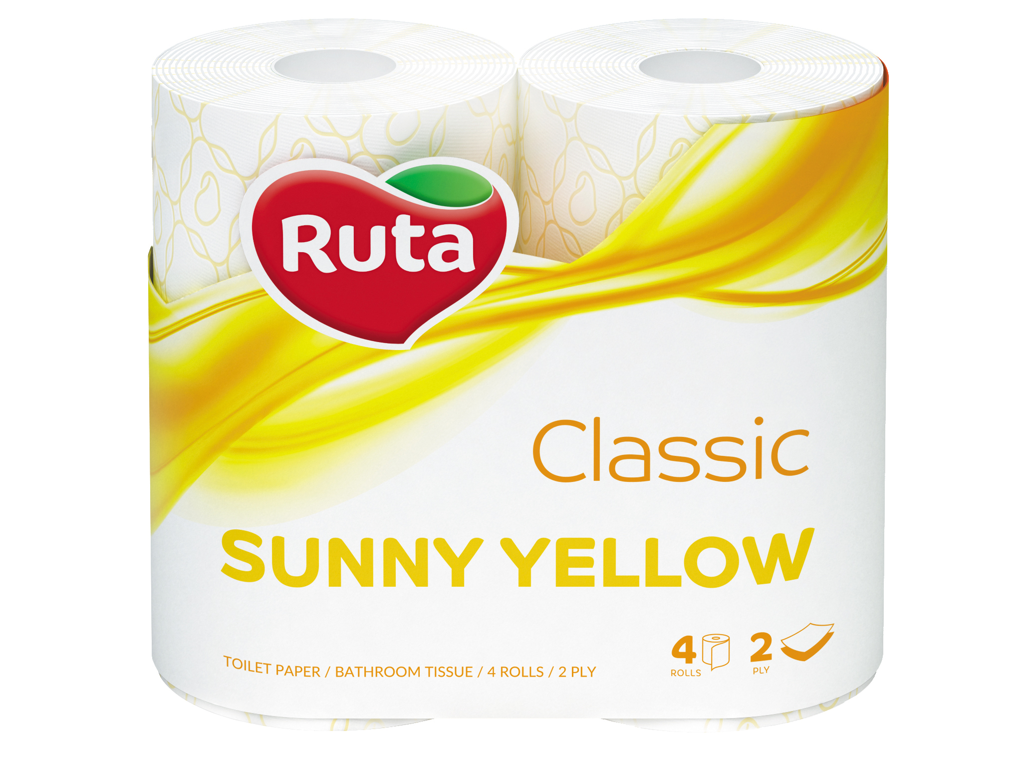 Папір туалетний Ruta Classic 4 шт. жовтий фото