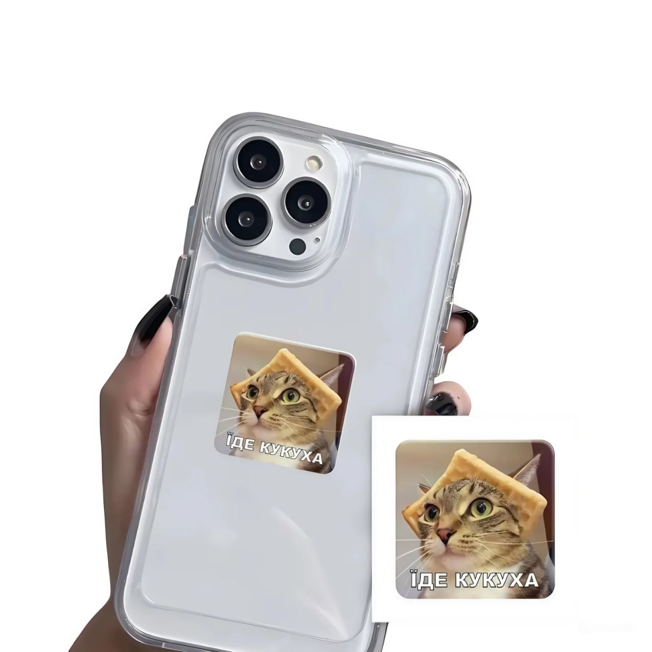Стікер 3D Tattooshka Їде кукуха мініатюра