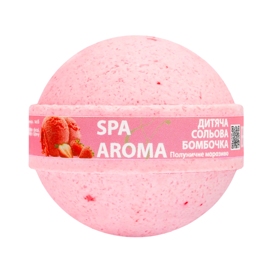 Бомба для ванн дитяча Bioton Cosmetics 75 г Полуничне морозиво мініатюра