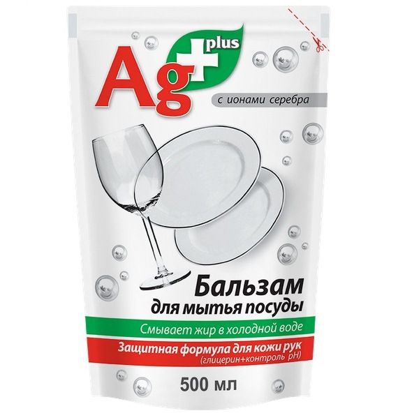 Бальзам для миття посуду Bio Formula 500 мл Аg+ з іонами срібла дой-пак фото