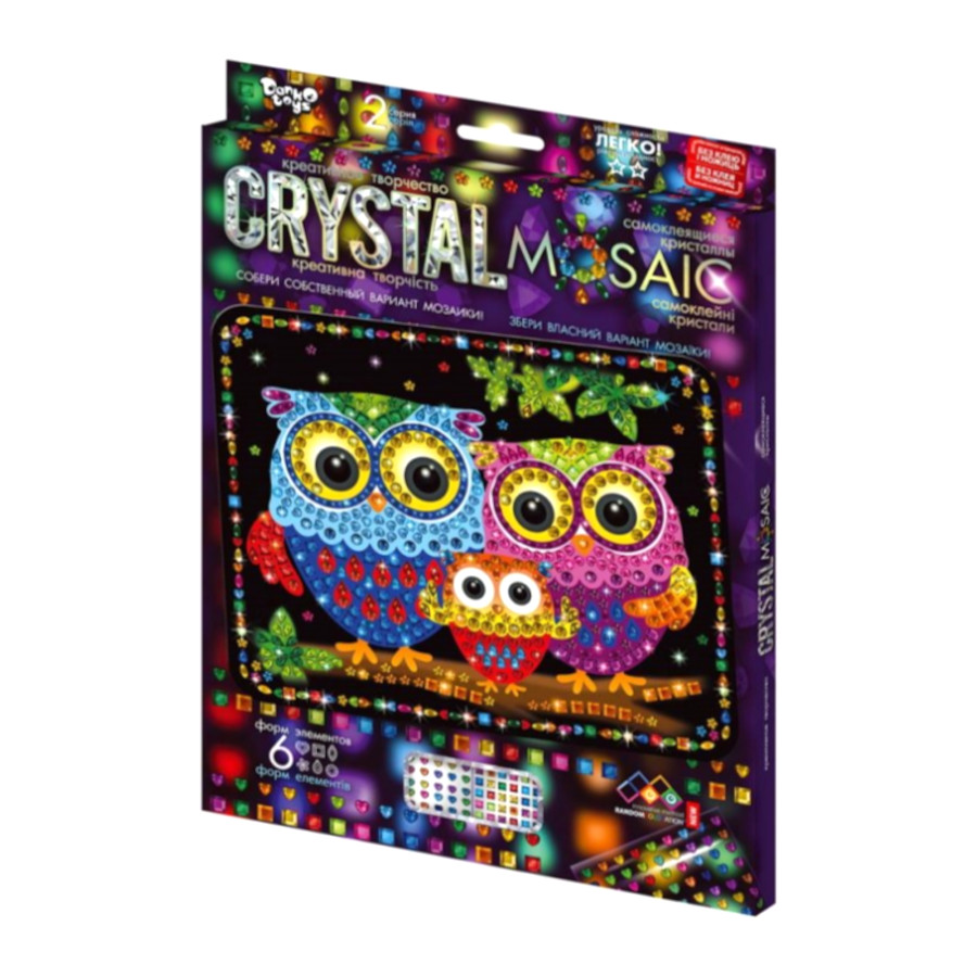 Набір для творчості Danko toys Crystal Mosaic Сови мініатюра