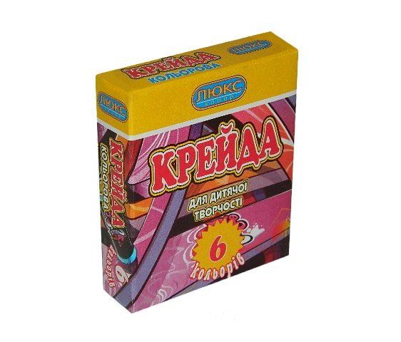 Крейда Люкс Колор 6 кольорів мініатюра