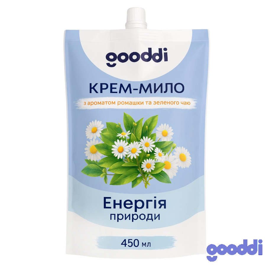 Крем-мило рідке Gooddi 450 мл Енергія природи дой-пак фото