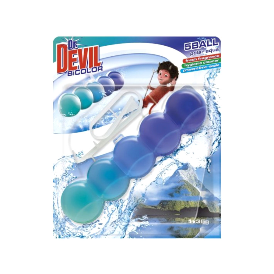 Туалетний блок Dr.Devil 1 шт. 35 г Полярна вода фото