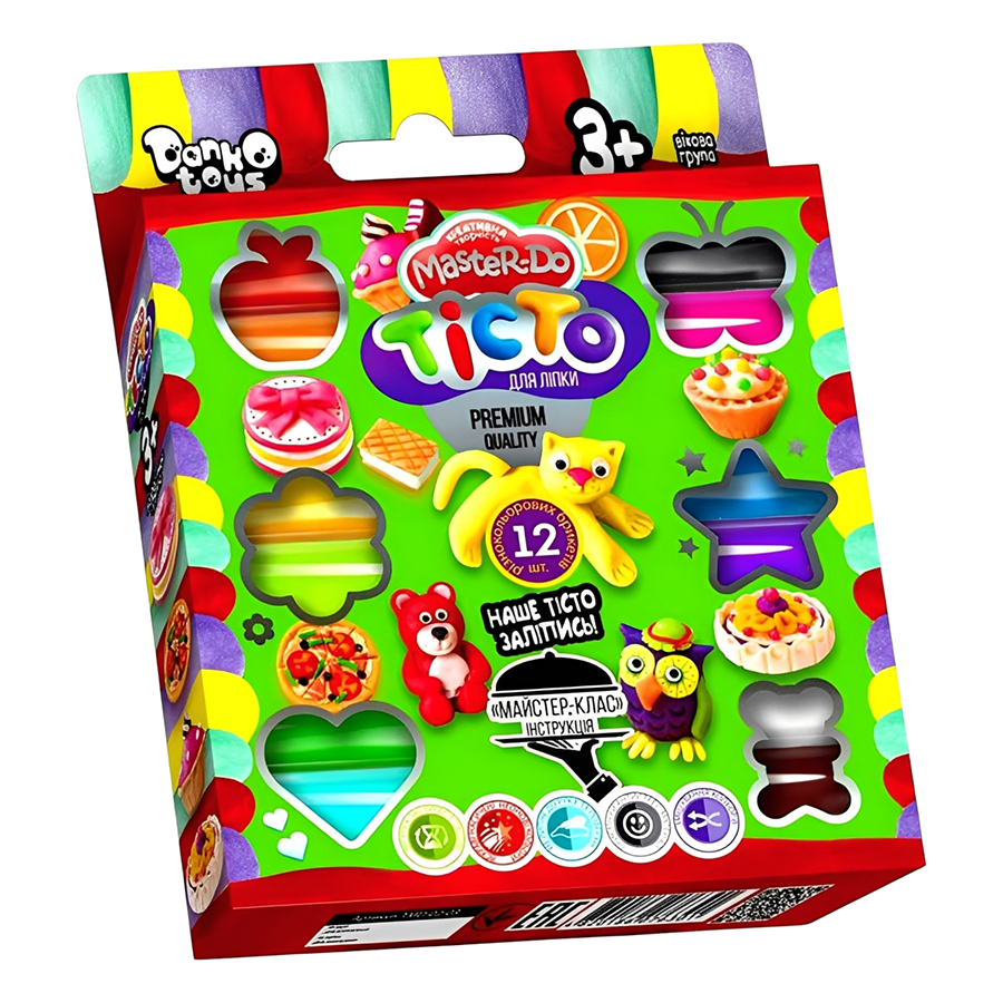Тісто для ліплення Danko toys Master Do  12 кольорів фото