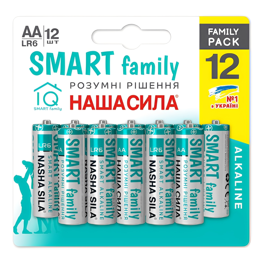 Батарейка Наша сила AA (LR6)  12 шт. Smart family фото