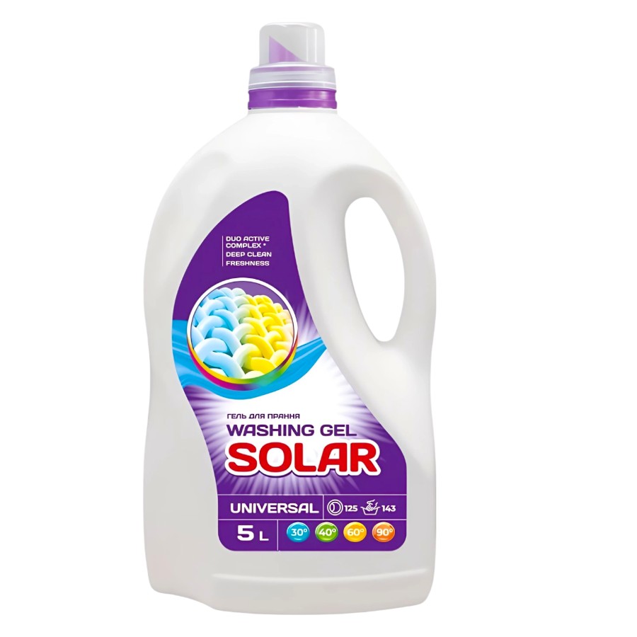 Гель для прання Solar 5 л Universal Vanilla Orchid фото