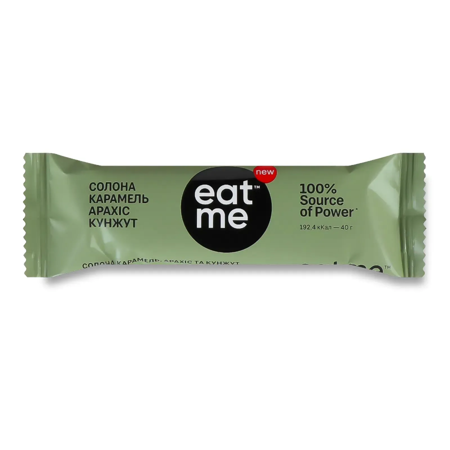 Батончик зерновий EatMe 40 г Cолона карамель, арахіс та кунжут мініатюра