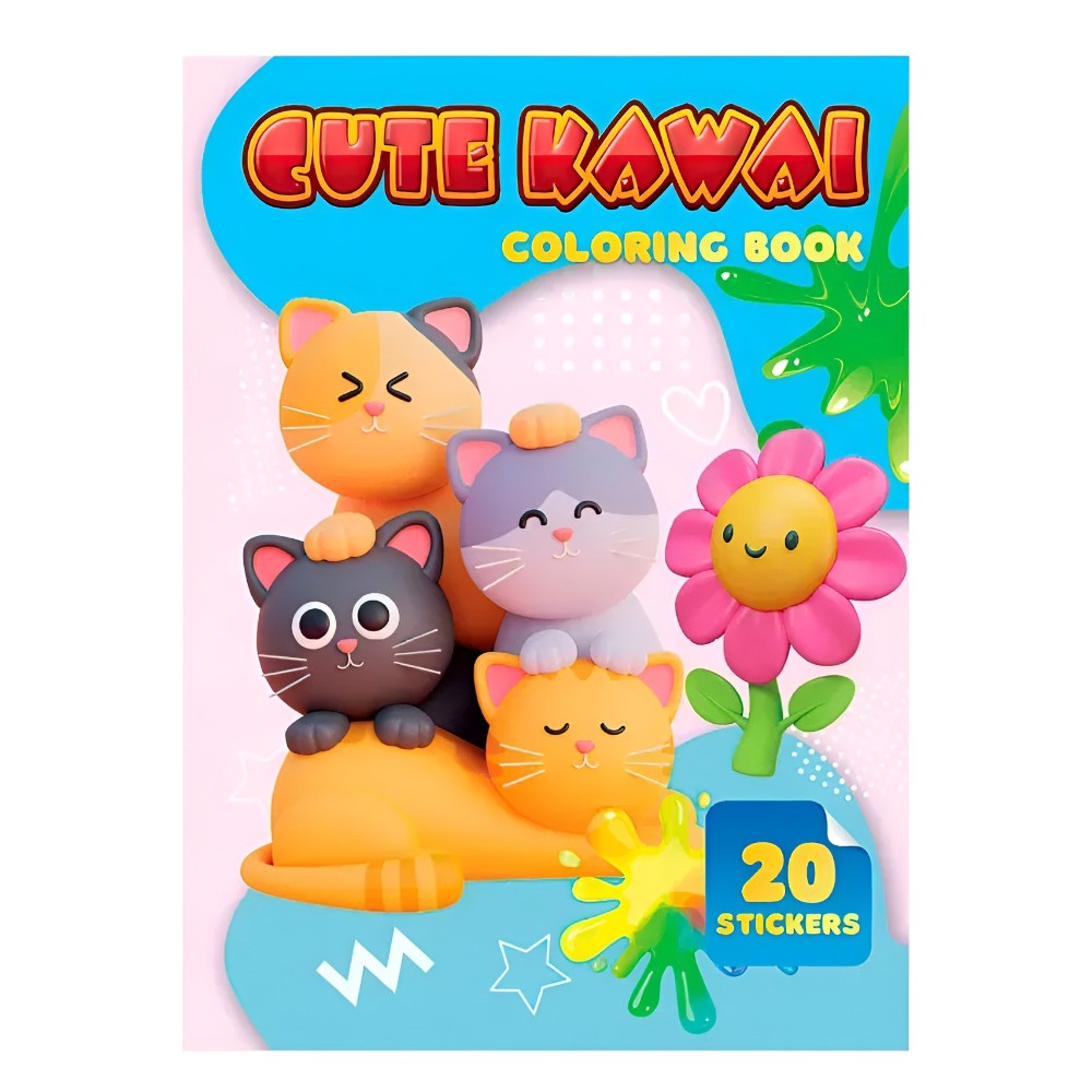 Розмальовка з наліпками Jumbi Cute Kawai мініатюра