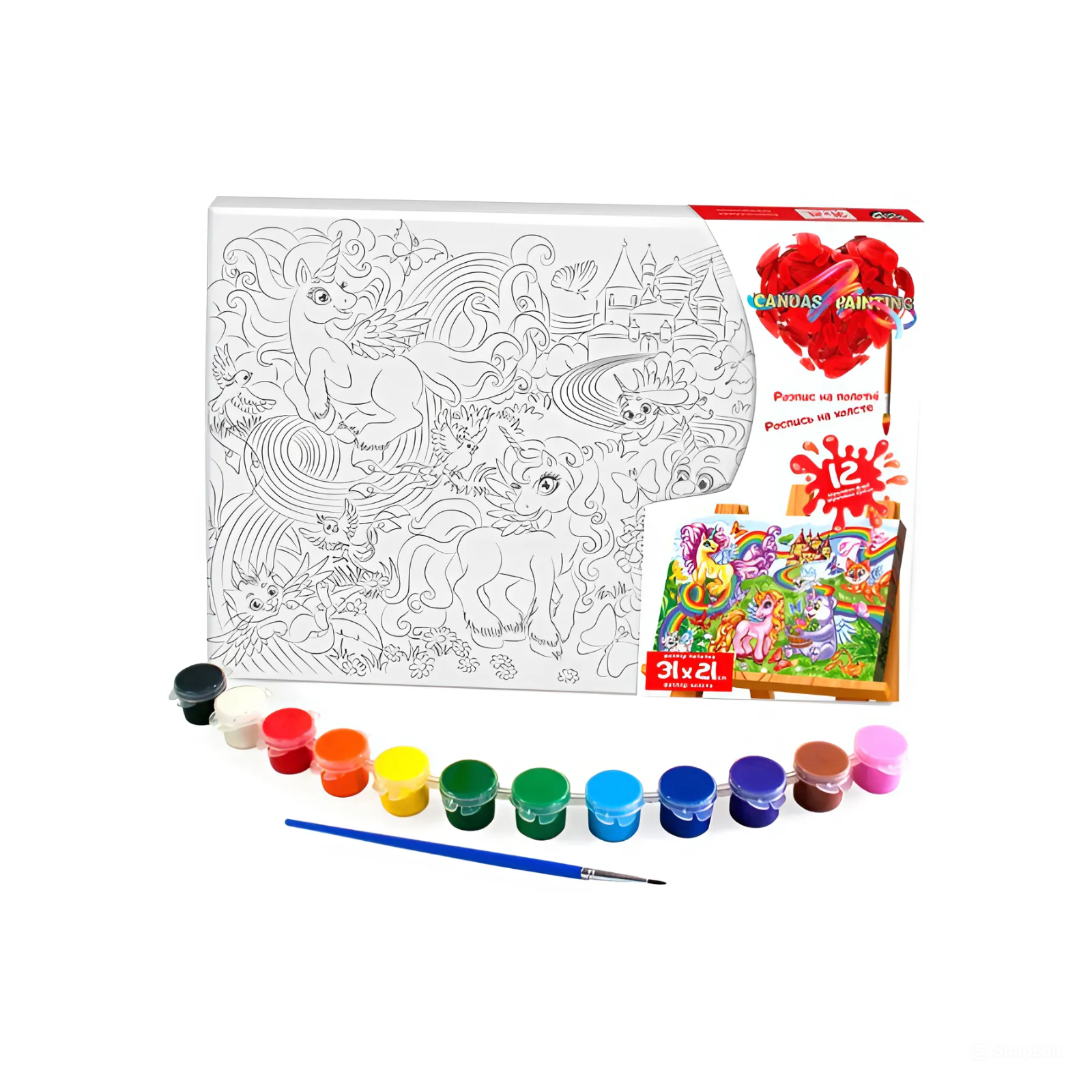 Картина за номерами Danko toys 31*21 см Поні веселка фото
