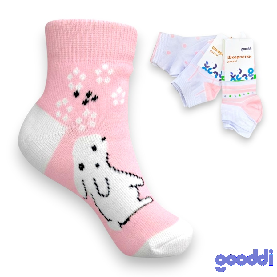 Шкарпетки дитячі Gooddi 14-16 занижені з малюнком фото