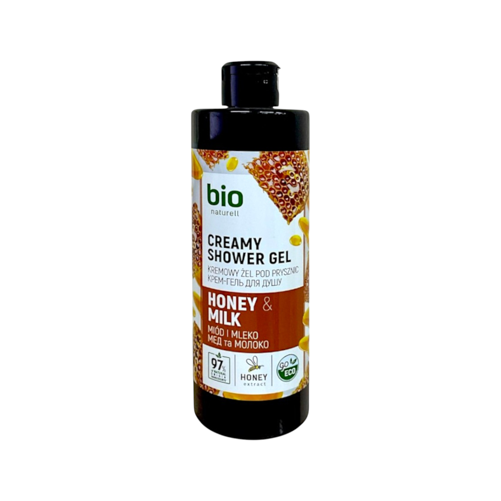 Крем-гель для душу Bio Naturell 473 мл Мед і молоко фото