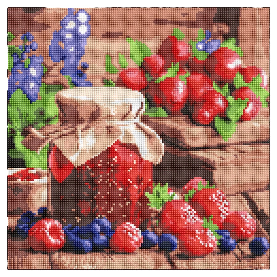 Алмазна мозаїка Ідейка 40*40 см Малинове варення фото