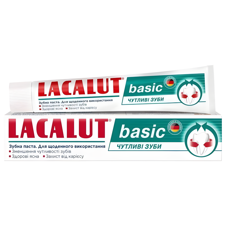 Зубна паста Lacalut 75 мл Basic Чутливі зуби фото