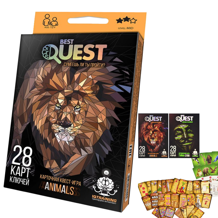 Гра настільна Danko toys Best Quest Тварини фото
