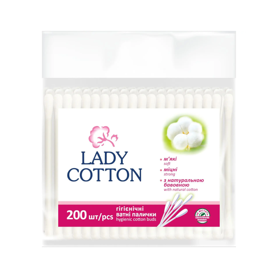 Палички гігієнічні Lady Cotton 200 шт. фото