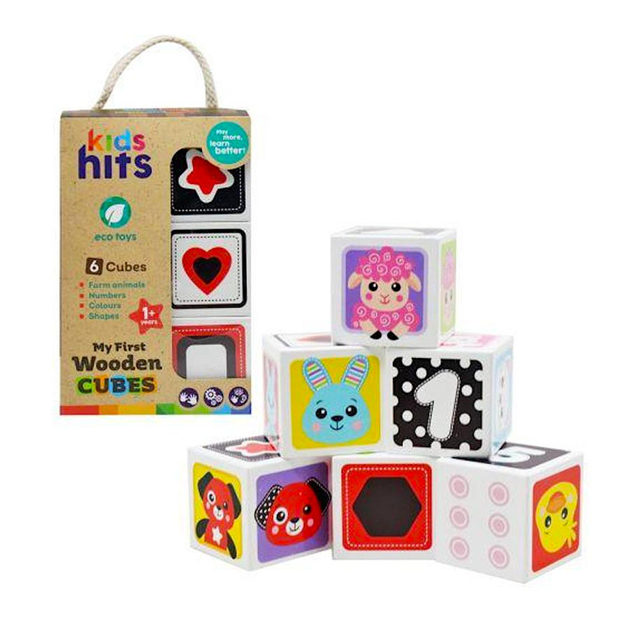 Кубики Kids hits 6 шт. My First Wooden Cubes мініатюра