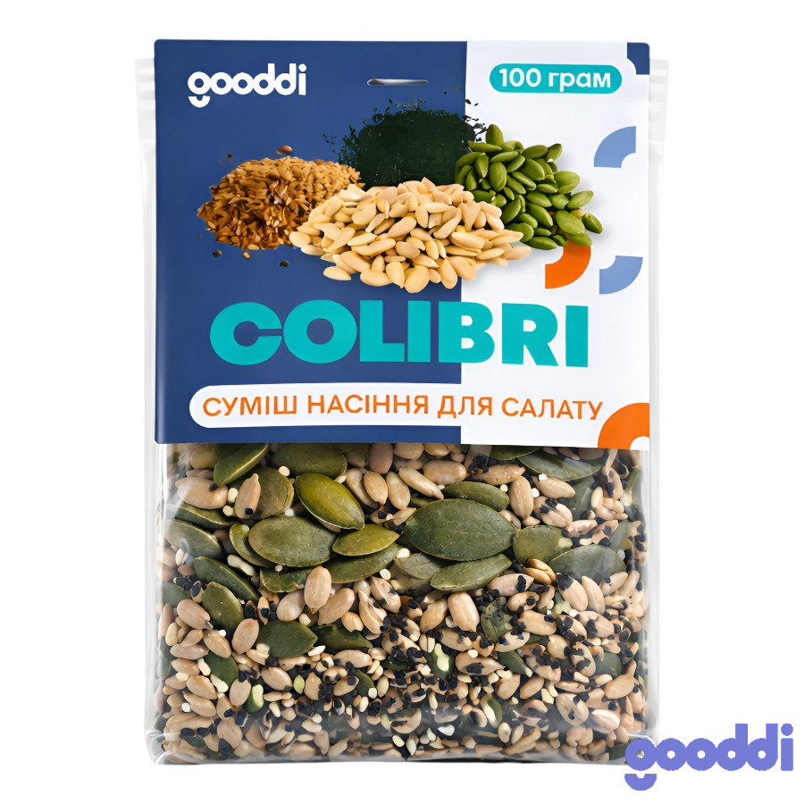 Суміш насіння для салату Gooddi 100 г Colibri фото