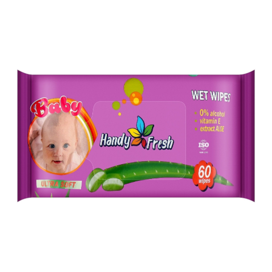 Вологі серветки Handy Fresh 60 шт. Baby Алое фото