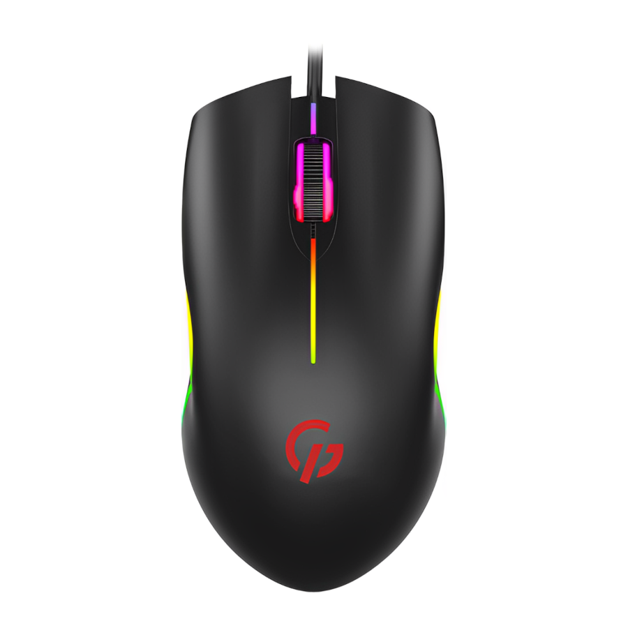 Мишка комп'ютерна GamePro USB 1,45 м чорна GM117 мініатюра