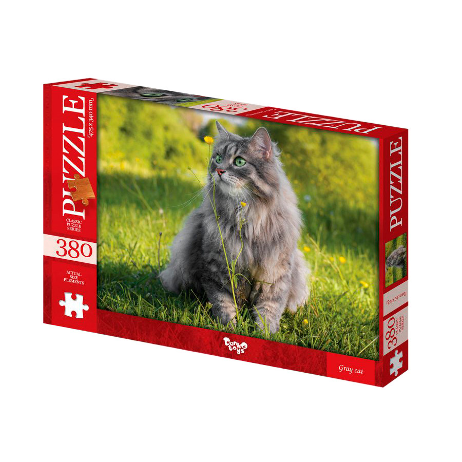 Пазли Danko toys 380 елементів №3 Gray cat фото