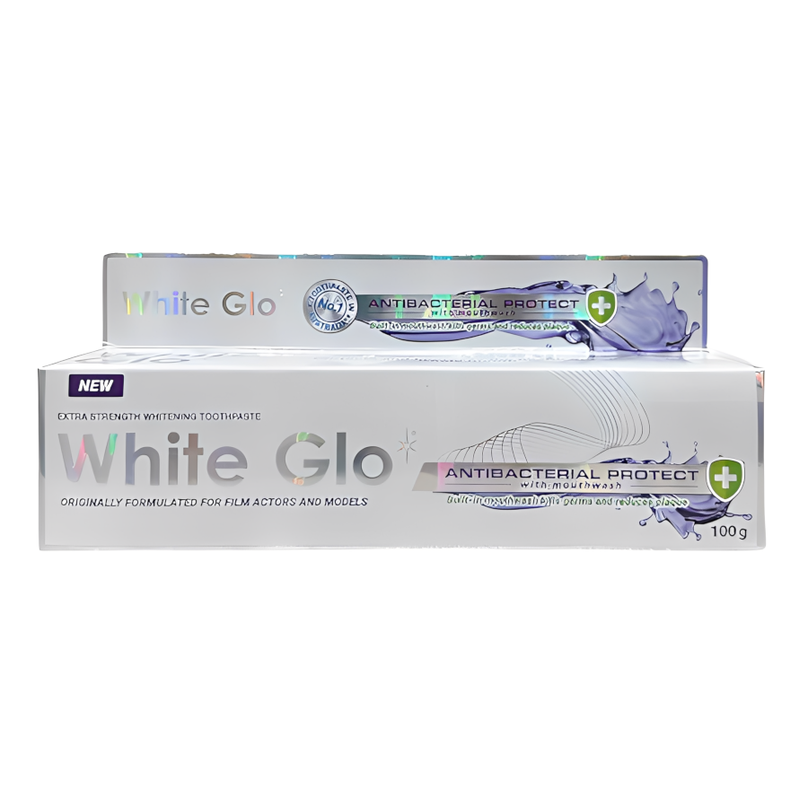 Зубна паста White Glo 100 мл відбілююча 2 в 1 з ополіскувачем фото
