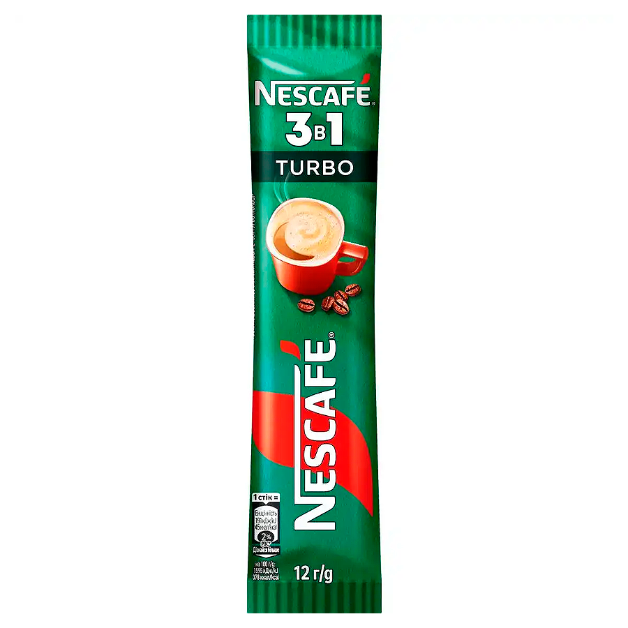 Напій кавовий розчинний Nescafe 12 г 3в1 Turbo фото