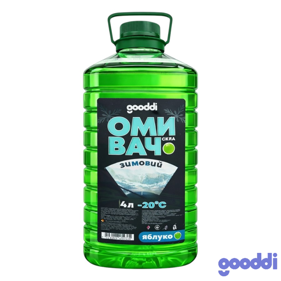 Омивач скла Gooddi -20°С 4 л Зелене яблуко фото