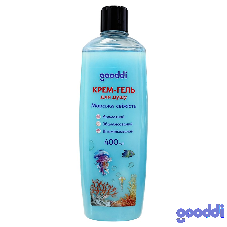 Крем-гель для душу Gooddi 400 мл Морська свіжість фото