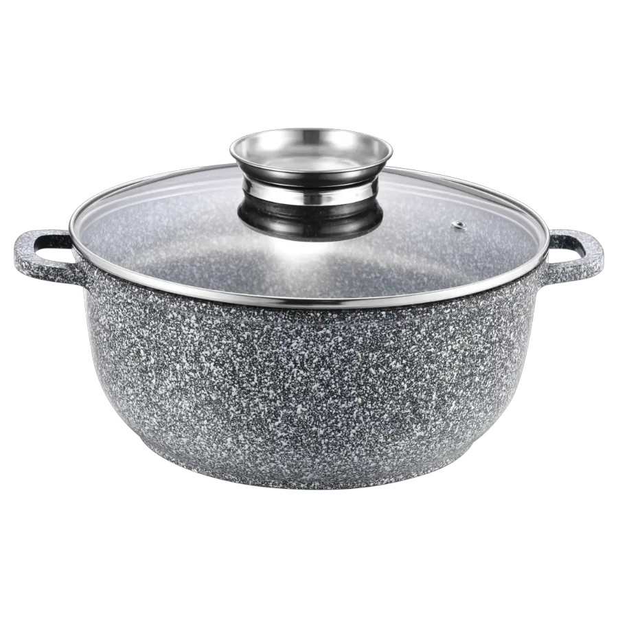 Каструля Gusto 2,3 л з кришкою Ceramic snow фото