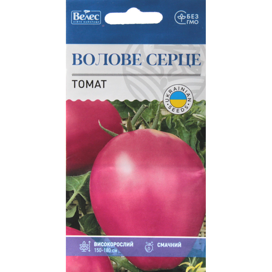 Насіння Велес Томати 0,15 г Волове серце фото