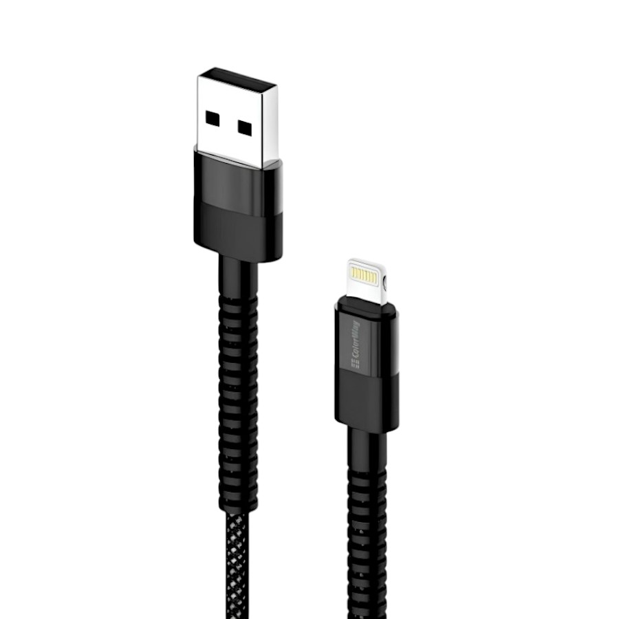 Кабель СolorWay USB to Apple Lightning 1 м 2,4А CW-CBUL063-BK Black фото