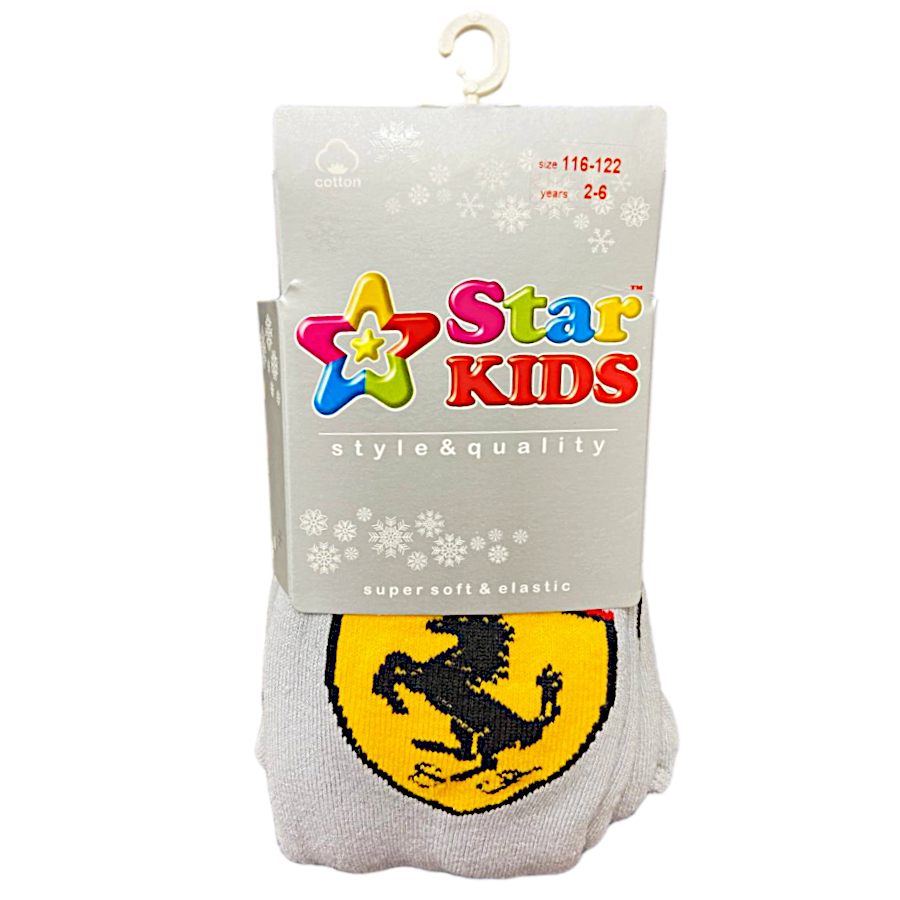 Колготи дитячі Star Kids теплі 116-122 світло-сірі Ferrari фото