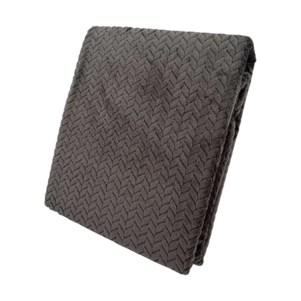 Плед Ardesto 160*200 см Jacquard Braid сірий мініатюра