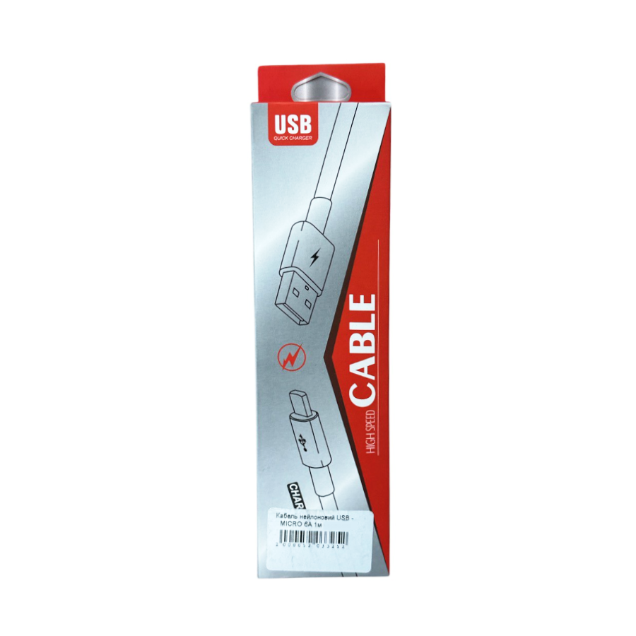 Кабель USB to Micro 1 м 6А Red фото