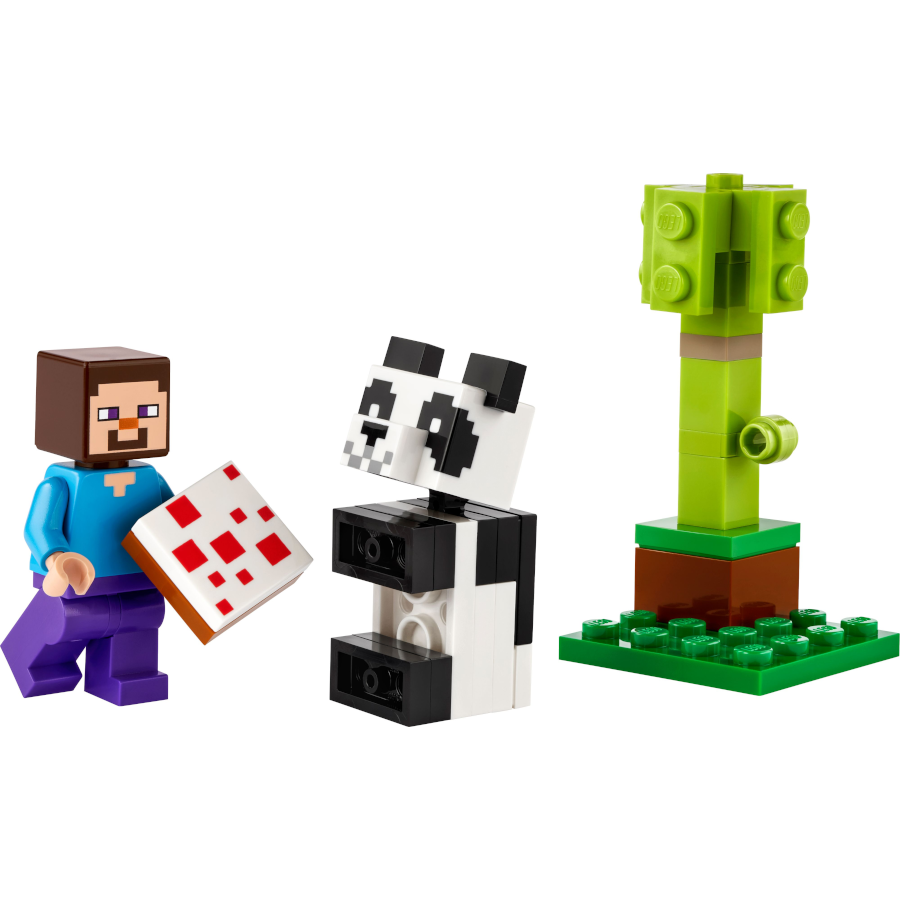 Конструктор LEGO Minecraft 35 елементів Стів і малюк-панда фото