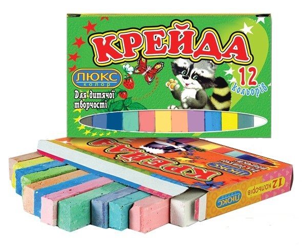 Крейда Люкс Колор 12 кольорів мініатюра