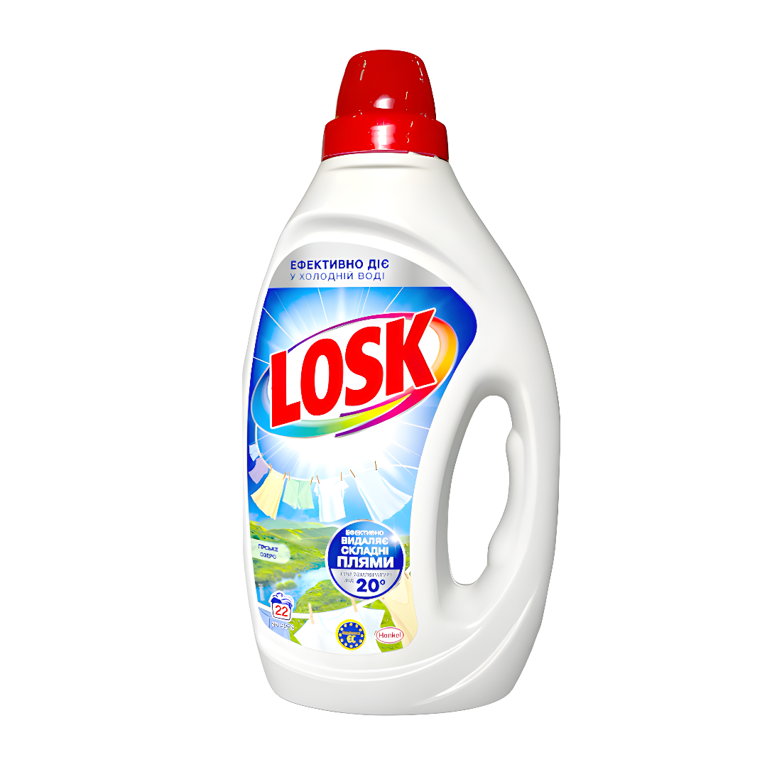 Гель для прання Losk 990 мл White Гірське озеро мініатюра