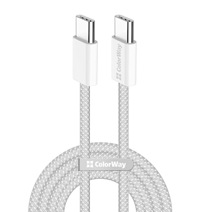 Кабель СolorWay USB to Type-C 1 м 3 А 60 Вт Gray фото