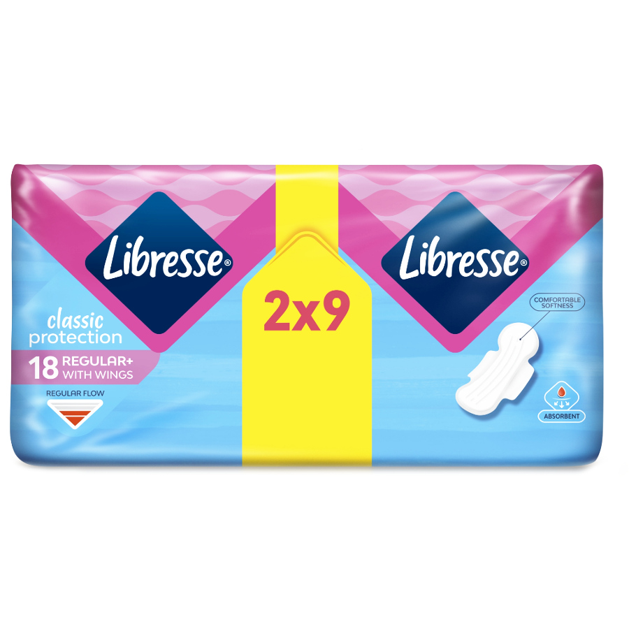 Прокладки гігієнічні Libresse 18 шт. Classic Protection Regular фото