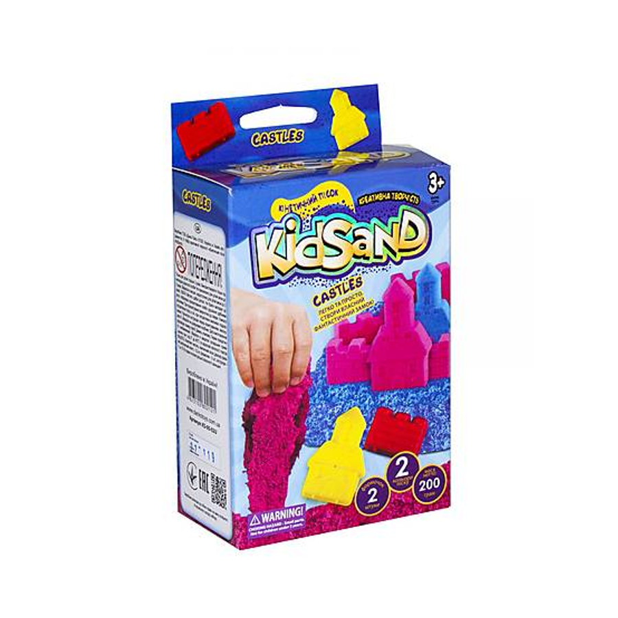 Пісок кінетичний Danko toys KidSand 200 г Castles №2 фото