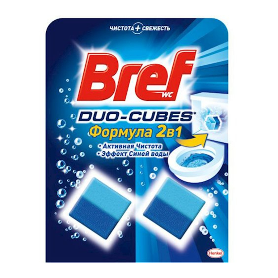 Туалетний блок Bref 2 шт. 50 г Duo Cubes фото