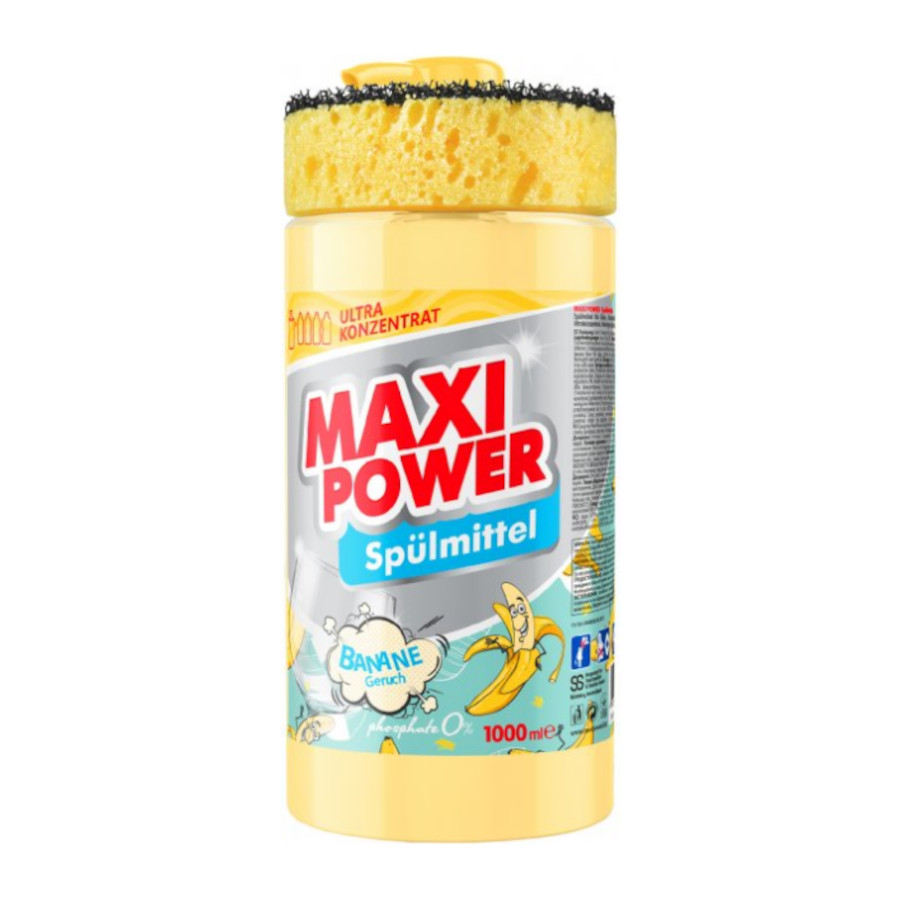 Засіб для миття посуду Maxi Power 1 л Банан фото